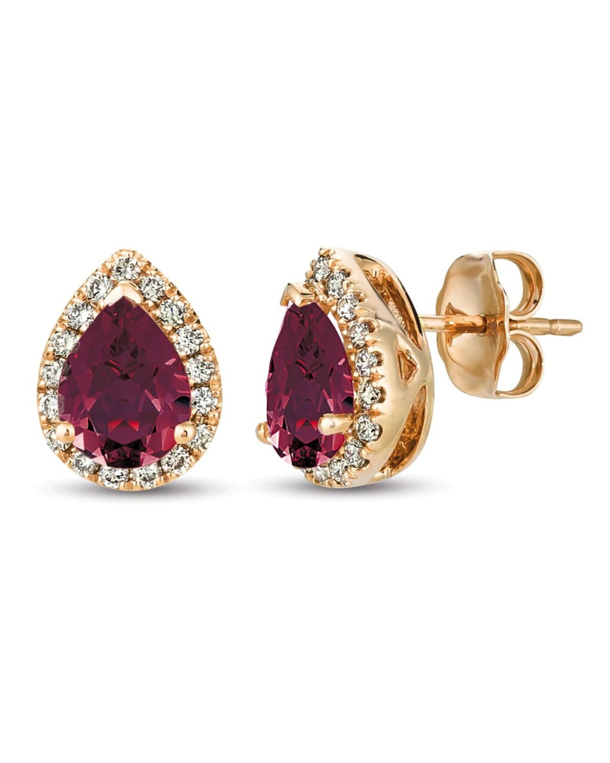 Le Vian Rhodolite & Diamond Earrings